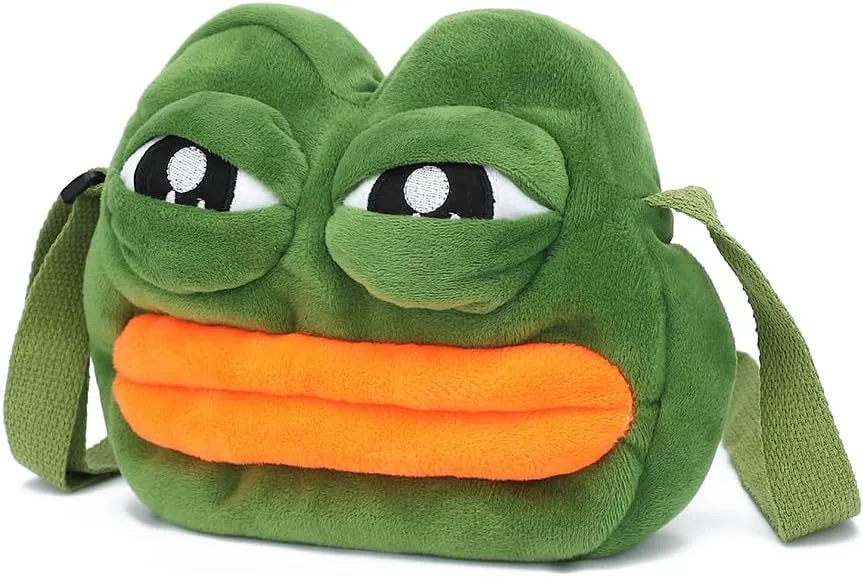 Kawaii Frog Purse for Women, Cute Lolita Stuffed Animal Bag Plush Novelty Purse, Soft Fluffy Frog Crossbody Bags