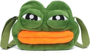 Kawaii Frog Purse for Women, Cute Lolita Stuffed Animal Bag Plush Novelty Purse, Soft Fluffy Frog Crossbody Bags