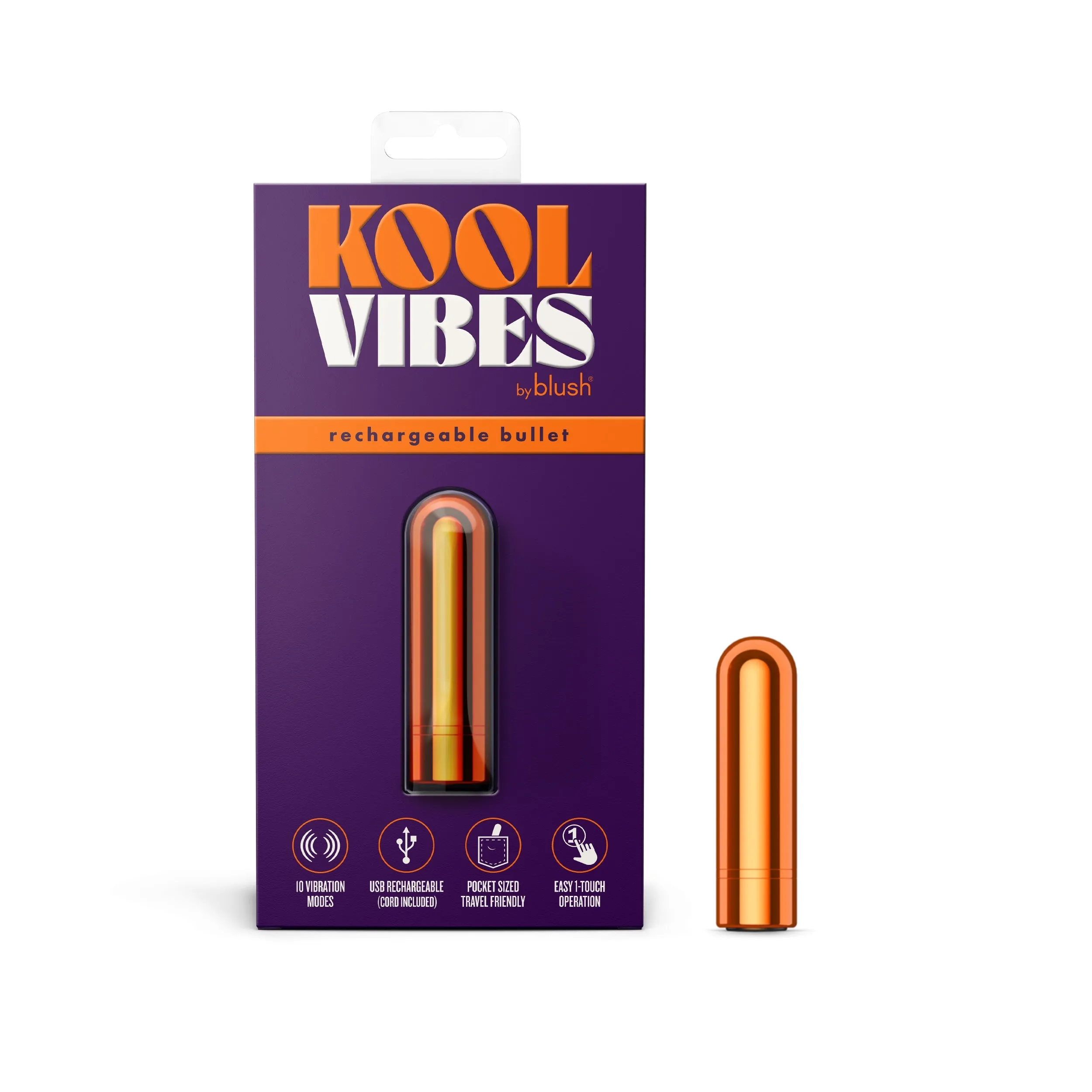 Kool Vibes Rechargeable Mini Bullet - Orange
