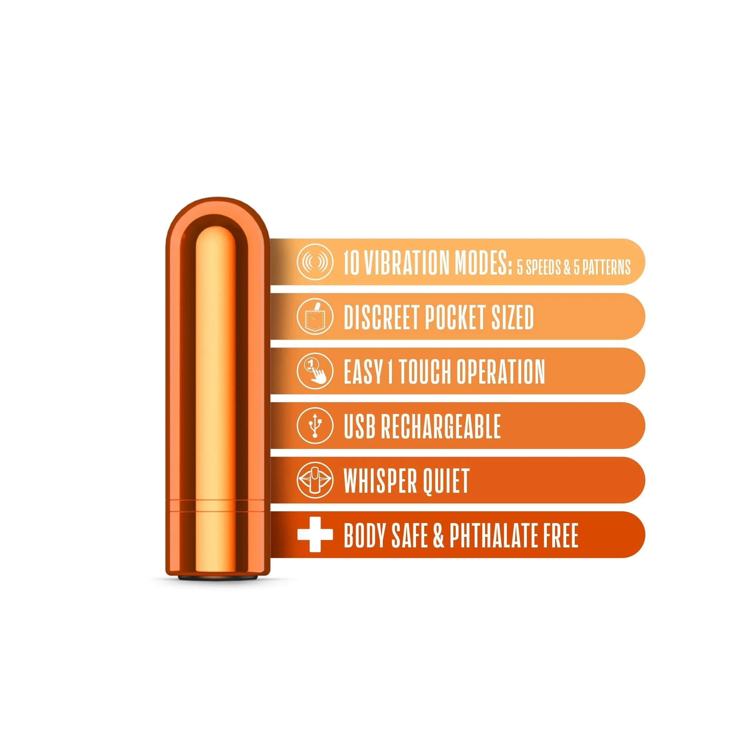Kool Vibes Rechargeable Mini Bullet - Orange