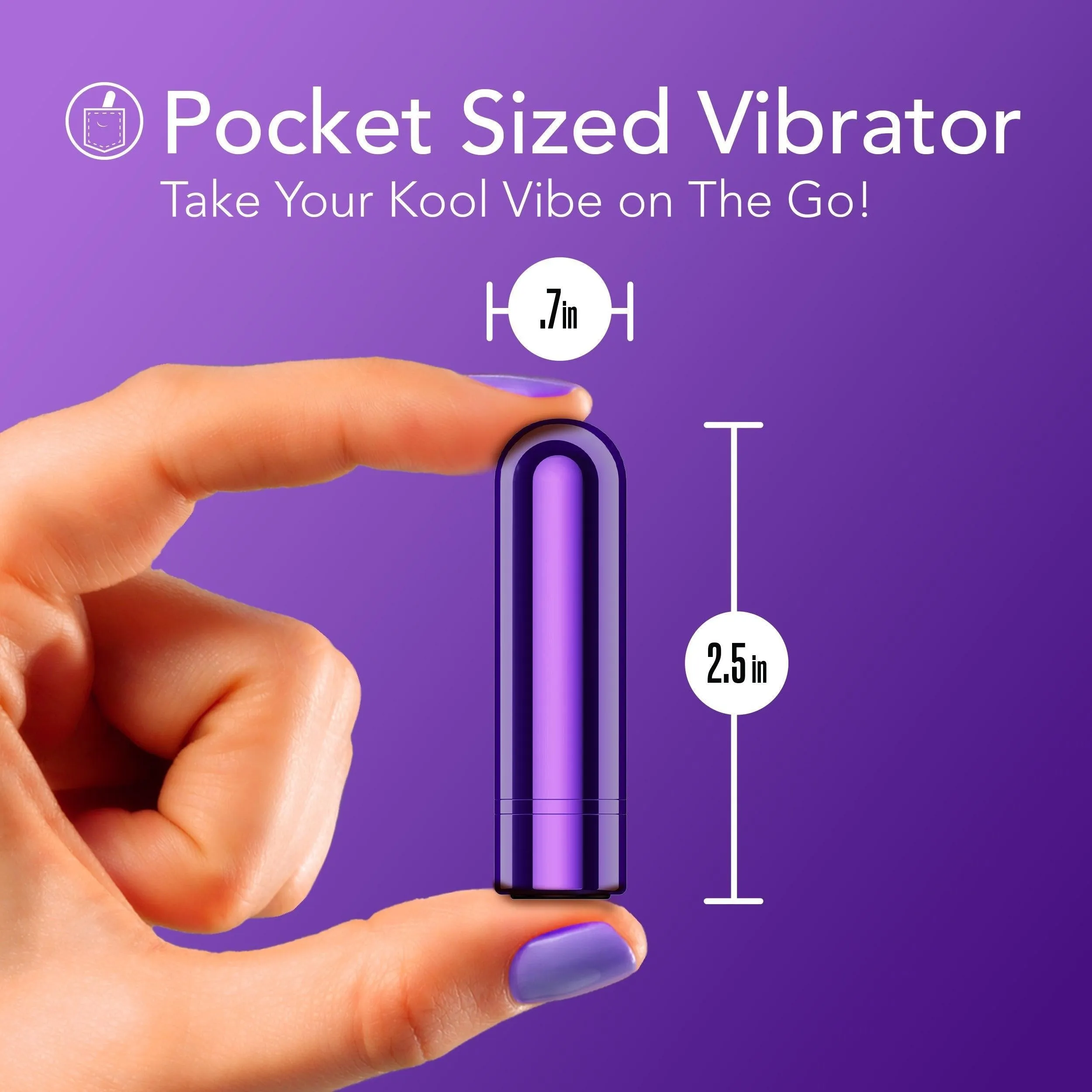 Kool Vibes Rechargeable Mini Bullet - Purple