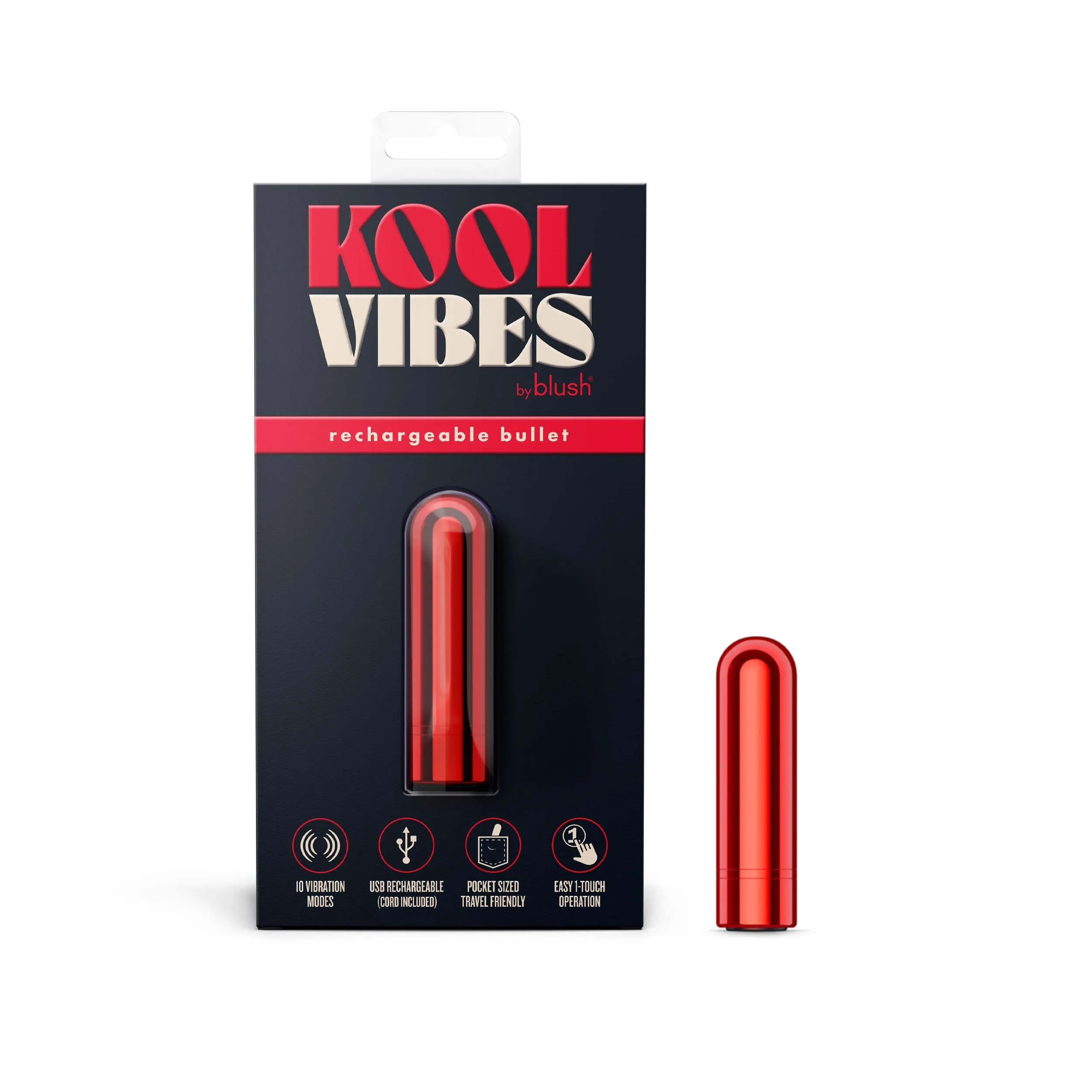 Kool Vibes Rechargeable Mini Bullet - Red