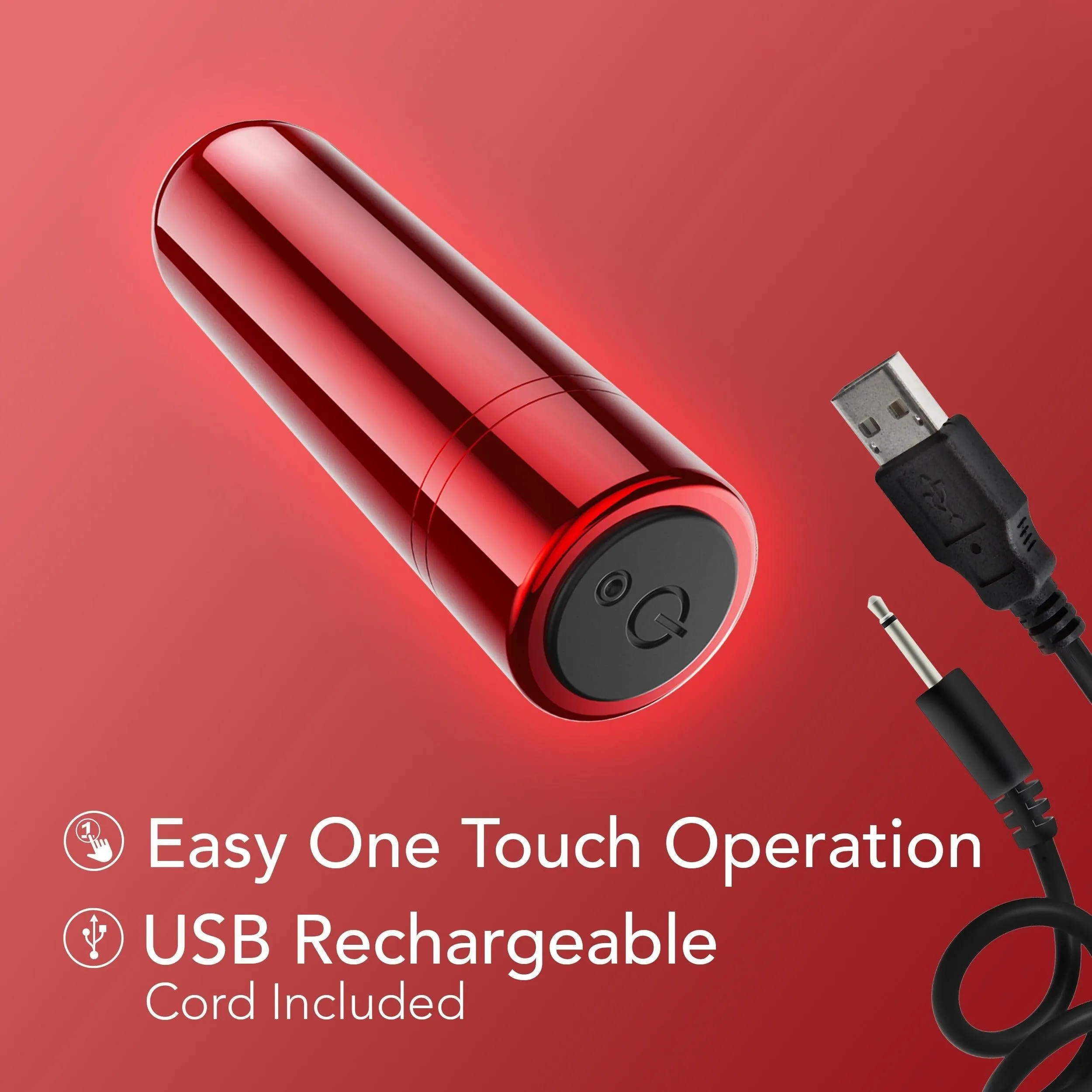 Kool Vibes Rechargeable Mini Bullet - Red