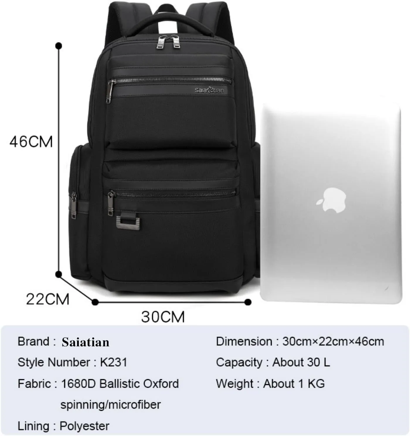 Laptop Backpack for Men,Laptop Backpack Casual Business Bag Large Capacity Business Travel Multifunctional Computer Bag ，work bookback for men,carry on backpack,Clean with one wipe.