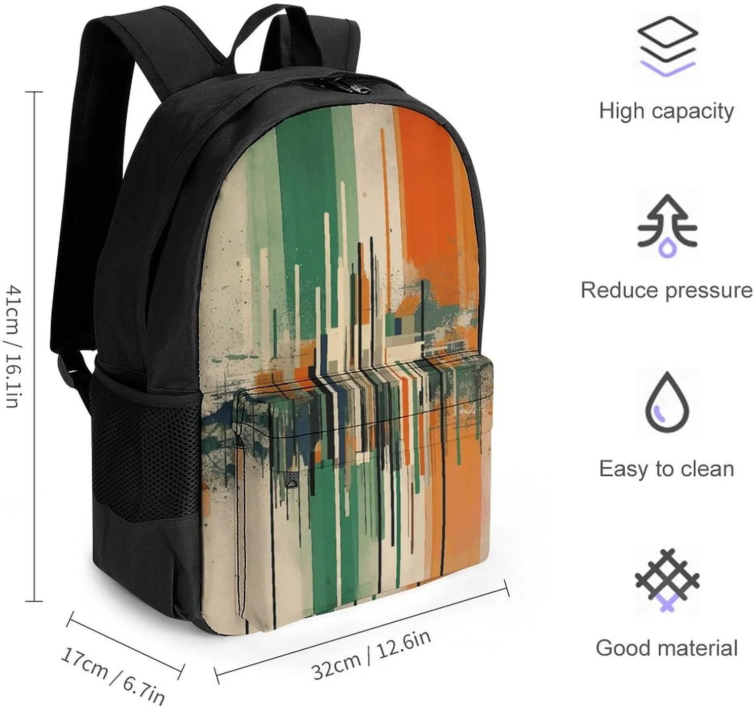 Laptop Backpack for Women Men Daypack Complex Patterns Backpacks Computer Bag Travel Laptop Bag Casual Work Bag