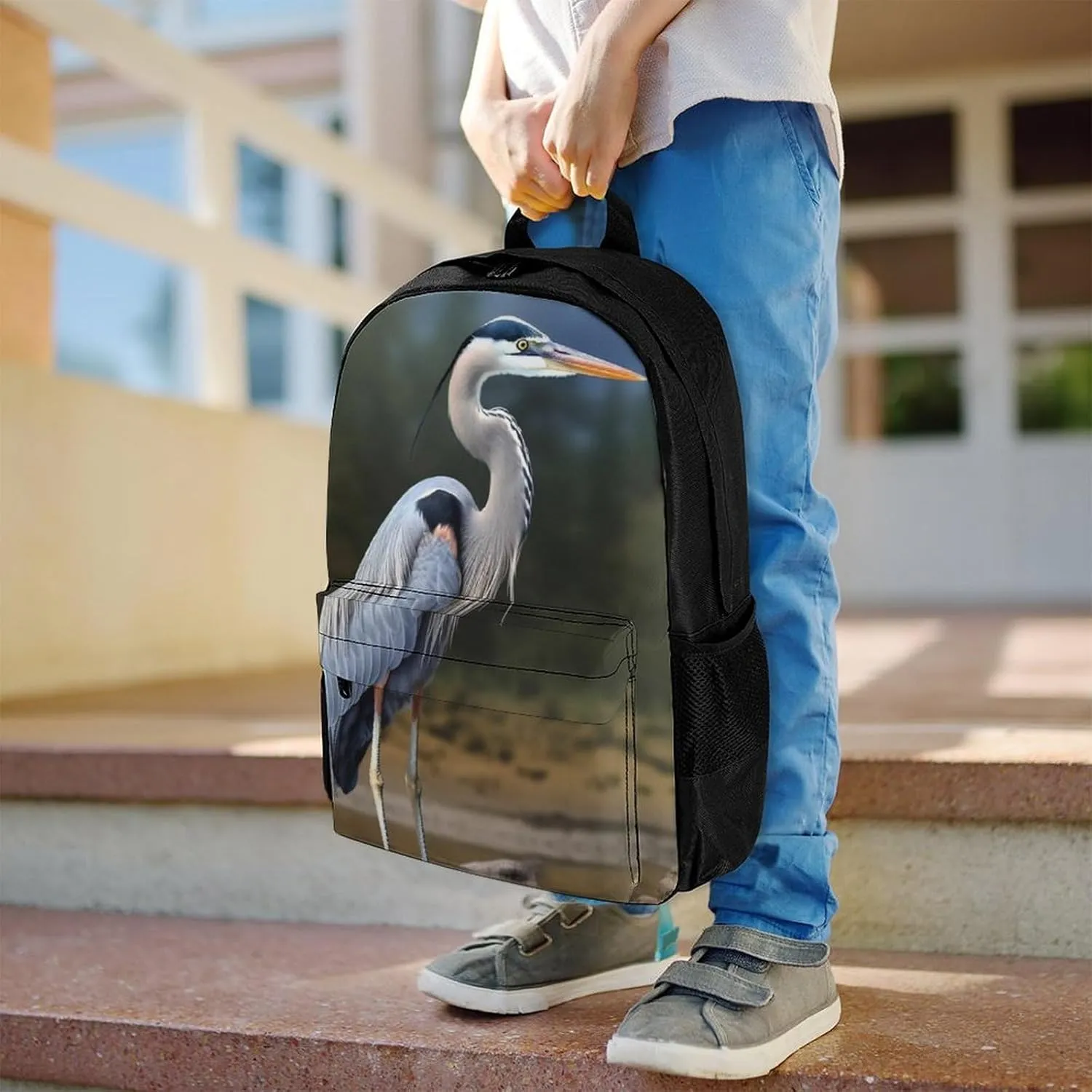 Laptop Backpack for Women Men Daypack Heron Backpacks Computer Bag Travel Laptop Bag Casual Work Bag