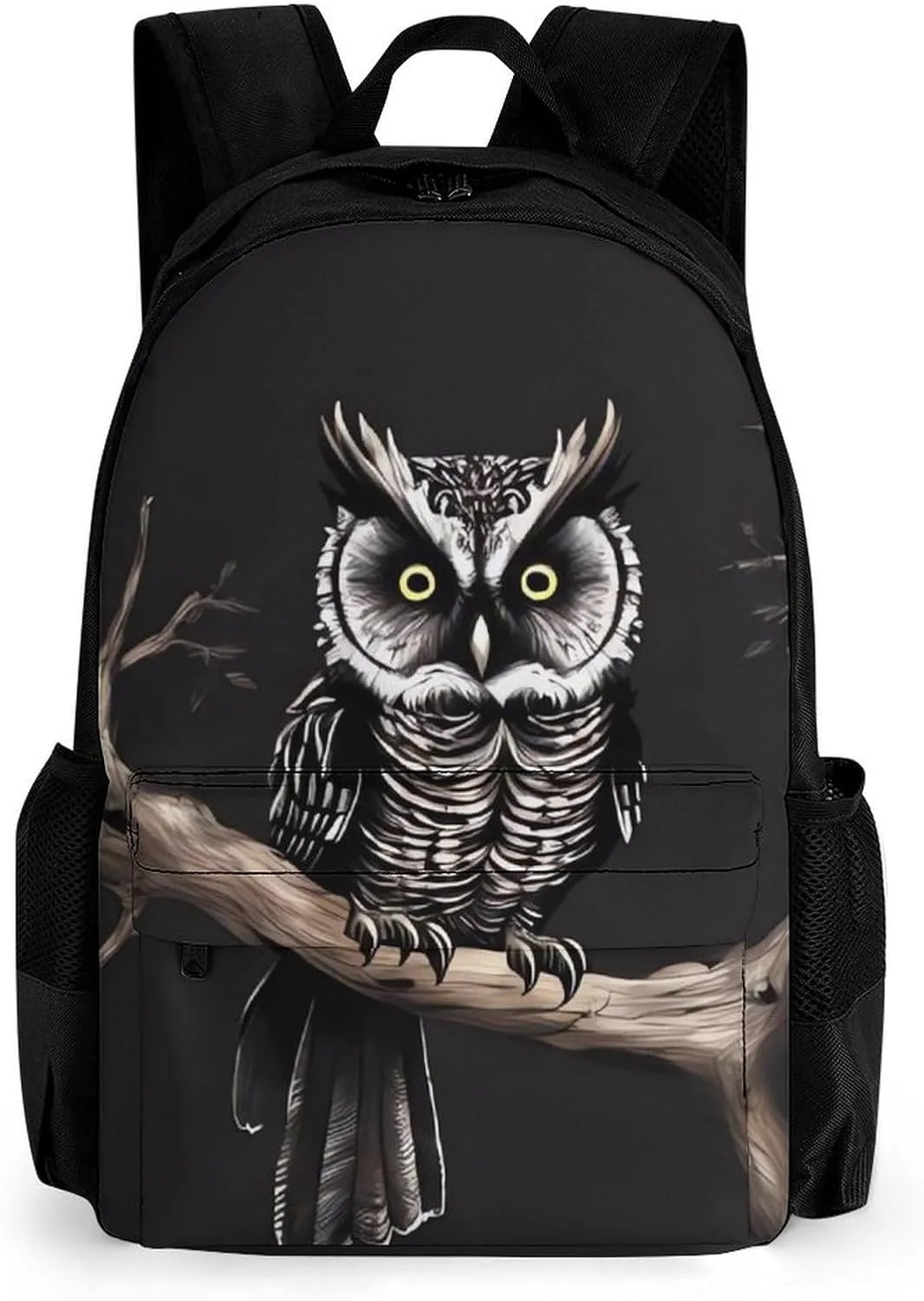 Laptop Backpack for Women Men Daypack Late Night Owl Backpacks Computer Bag Travel Laptop Bag Casual Work Bag