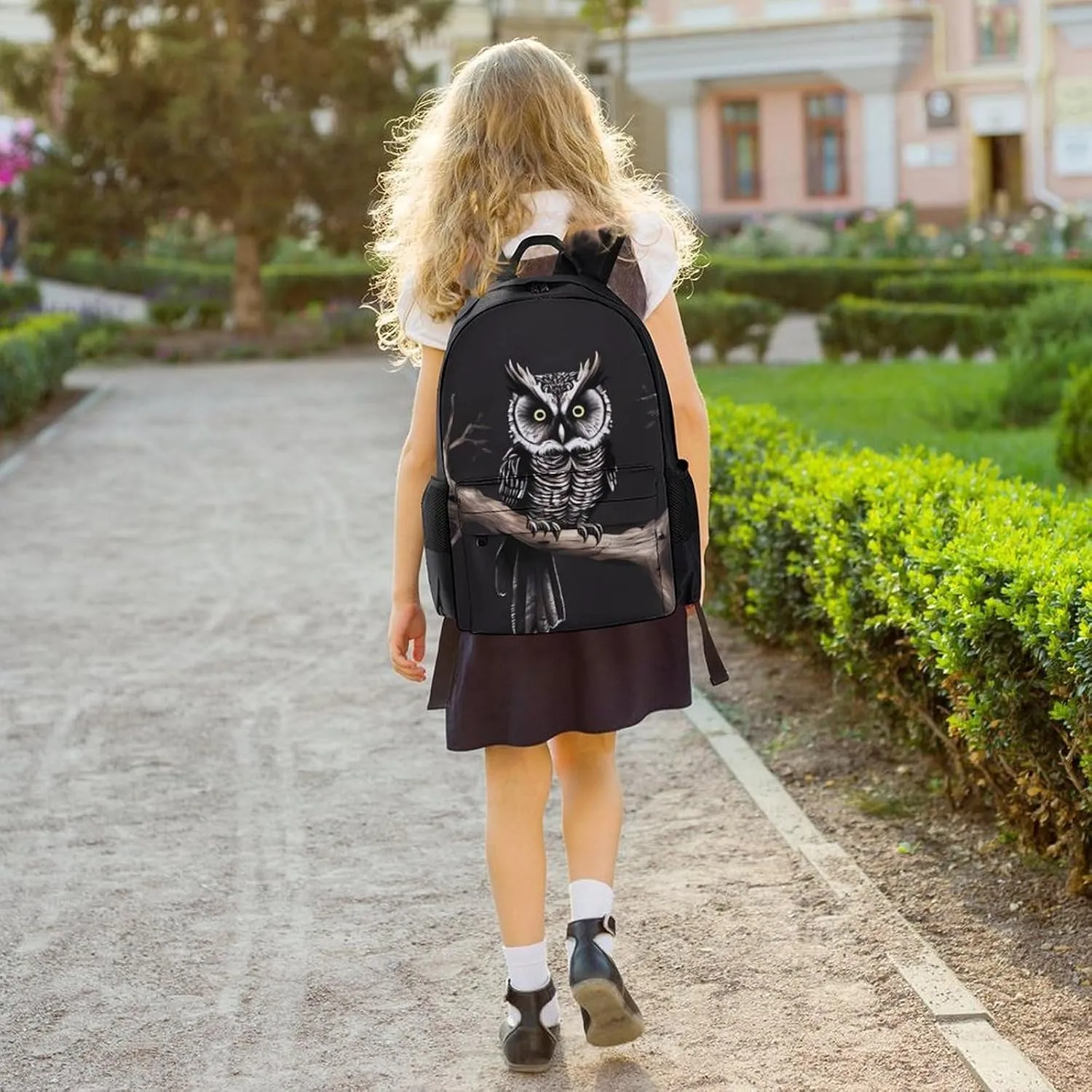 Laptop Backpack for Women Men Daypack Late Night Owl Backpacks Computer Bag Travel Laptop Bag Casual Work Bag