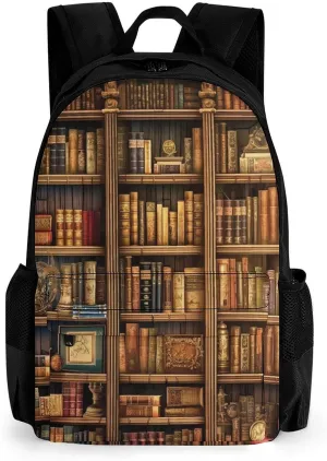 Laptop Backpack for Women Men Daypack Library Bookshelf Book Backpacks Computer Bag Travel Laptop Bag Casual Work Bag