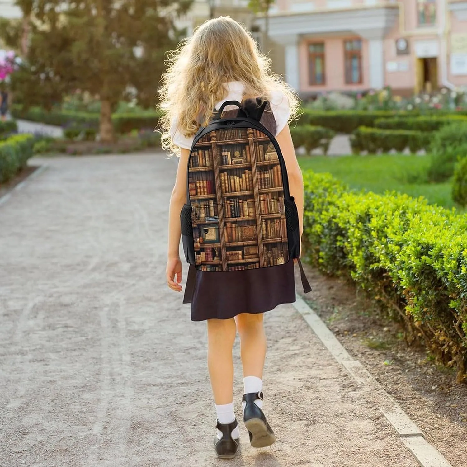 Laptop Backpack for Women Men Daypack Library Bookshelf Book Backpacks Computer Bag Travel Laptop Bag Casual Work Bag
