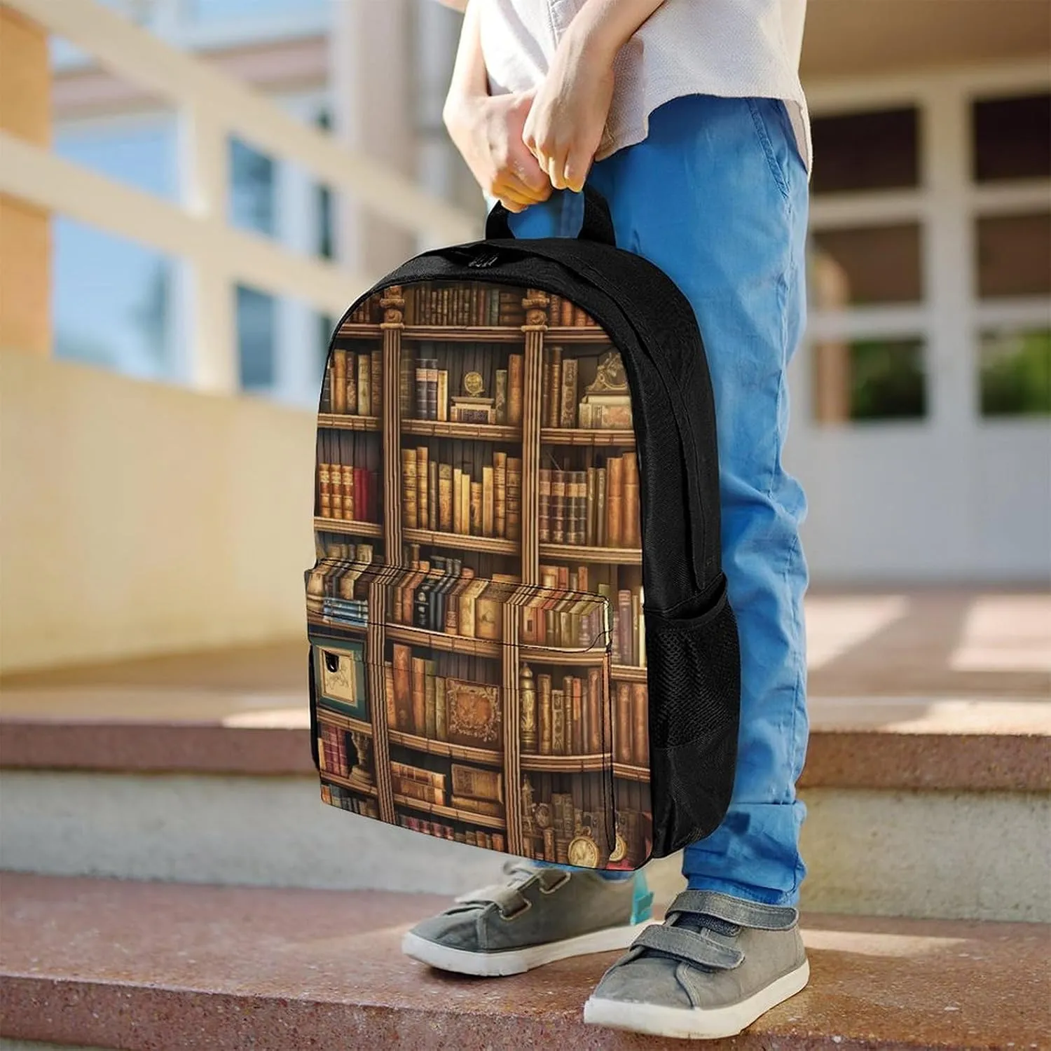Laptop Backpack for Women Men Daypack Library Bookshelf Book Backpacks Computer Bag Travel Laptop Bag Casual Work Bag