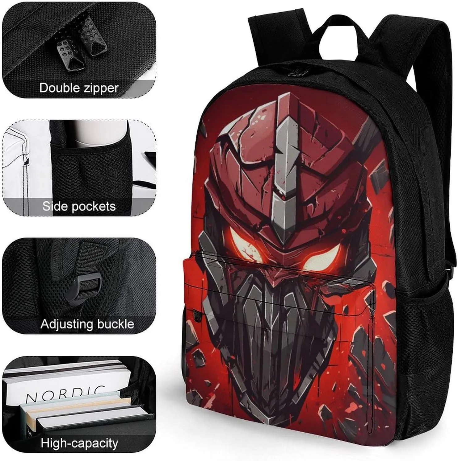 Laptop Backpack for Women Men Daypack Red Helmet Backpacks Computer Bag Travel Laptop Bag Casual Work Bag