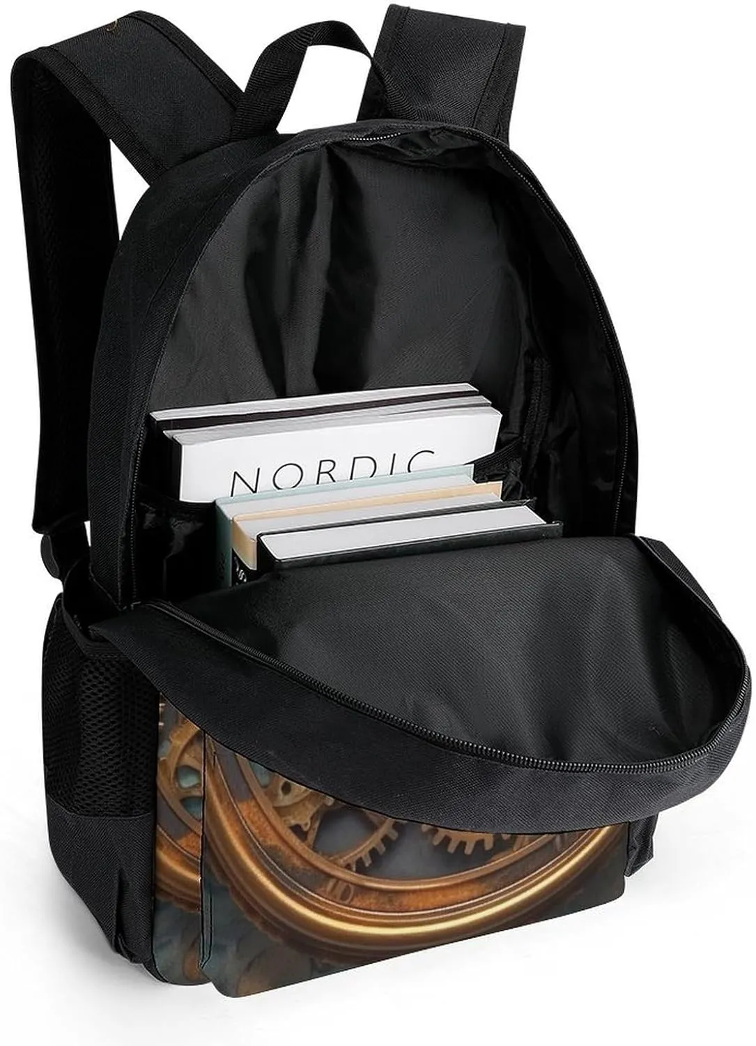 Laptop Backpack for Women Men Daypack Rusty Steampunk Clock Backpacks Computer Bag Travel Laptop Bag Casual Work Bag