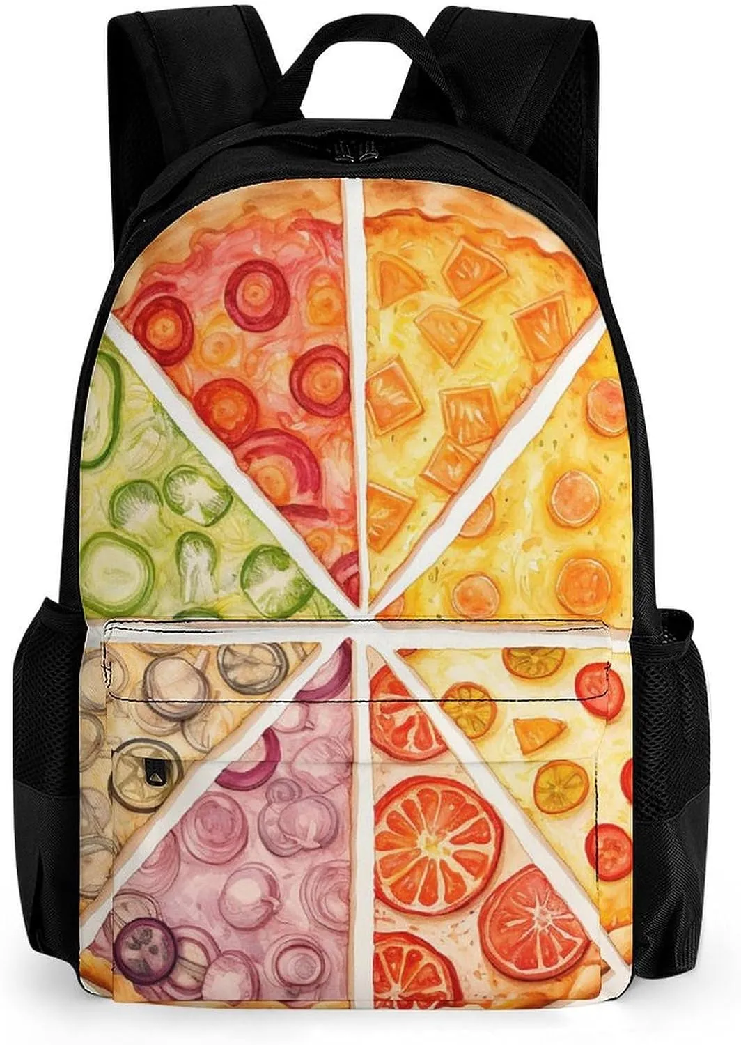 Laptop Backpack for Women Men Daypack Sliced Pizza Backpacks Computer Bag Travel Laptop Bag Casual Work Bag