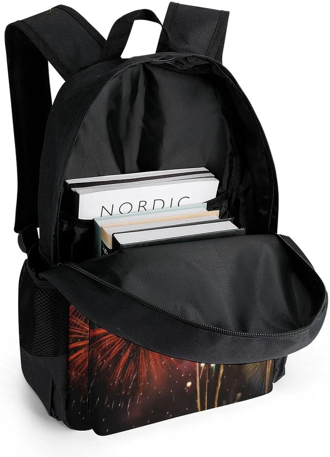 Laptop Backpack for Women Men Daypack Splendid Fireworks Backpacks Computer Bag Travel Laptop Bag Casual Work Bag