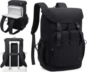 Laptop Backpack for Women Vintage Travel Backpack Purse Casual Daypacks for Men Fashion Teacher Nurse Bag for Work Business College, Fits up to 15.6Inch Notebook,Black