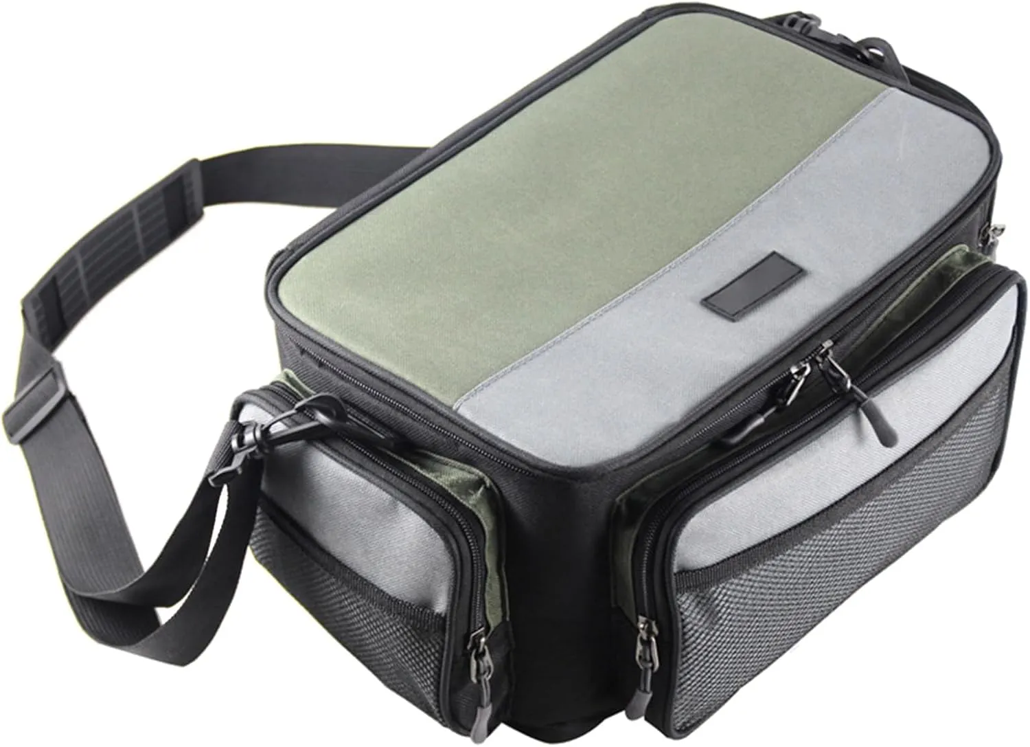 Large Capacity Fishing Tackle Bag MultiPockets Fishing Gear Carrying Bag Outdoor Portable Fishing Shoulders Crossbody Bag