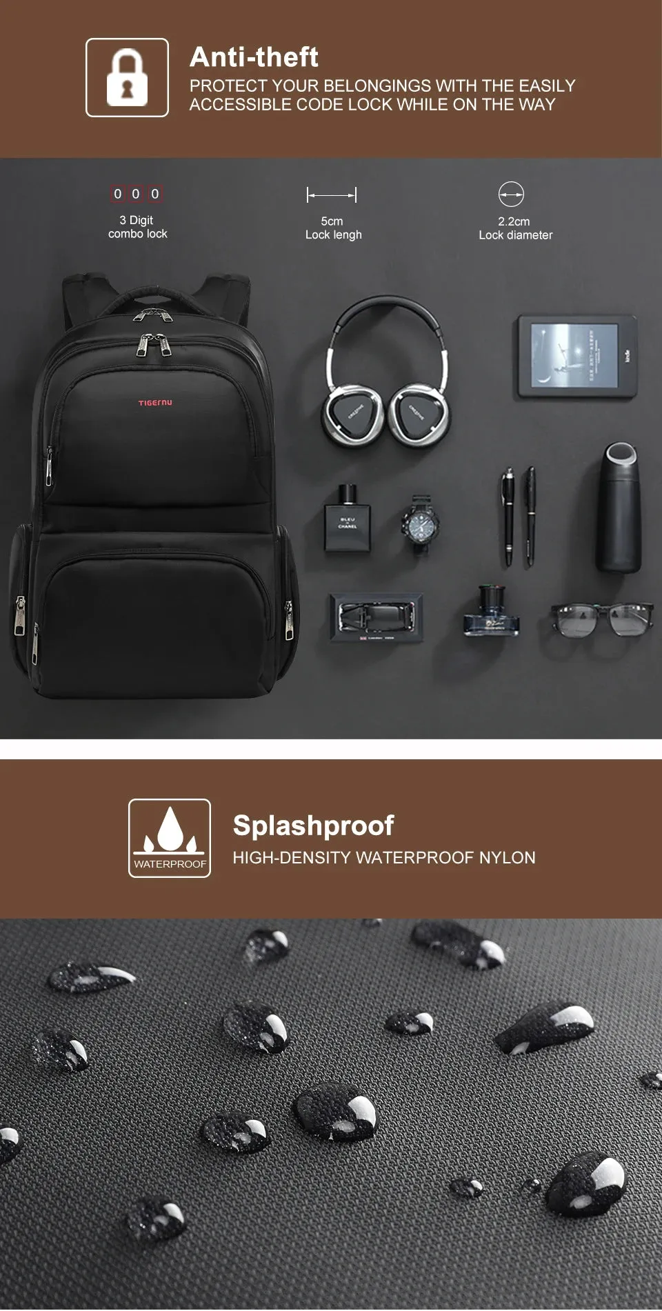 Lifetime Warranty Backpack 15.6 Inch Laptop Backpack Leisure School Backpacks Bags Mens Backpack Schoolbag Business Backpack Bag
