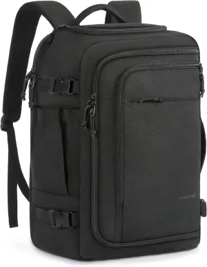 LIGHT FLIGHT Travel Backpack Carry On Flight Approved TSA Friendly Backpack Water-resistant Lightweight Business Large Weekender Bag Casual Daypack 17.3" Laptop Backpack for Men Women,Black
