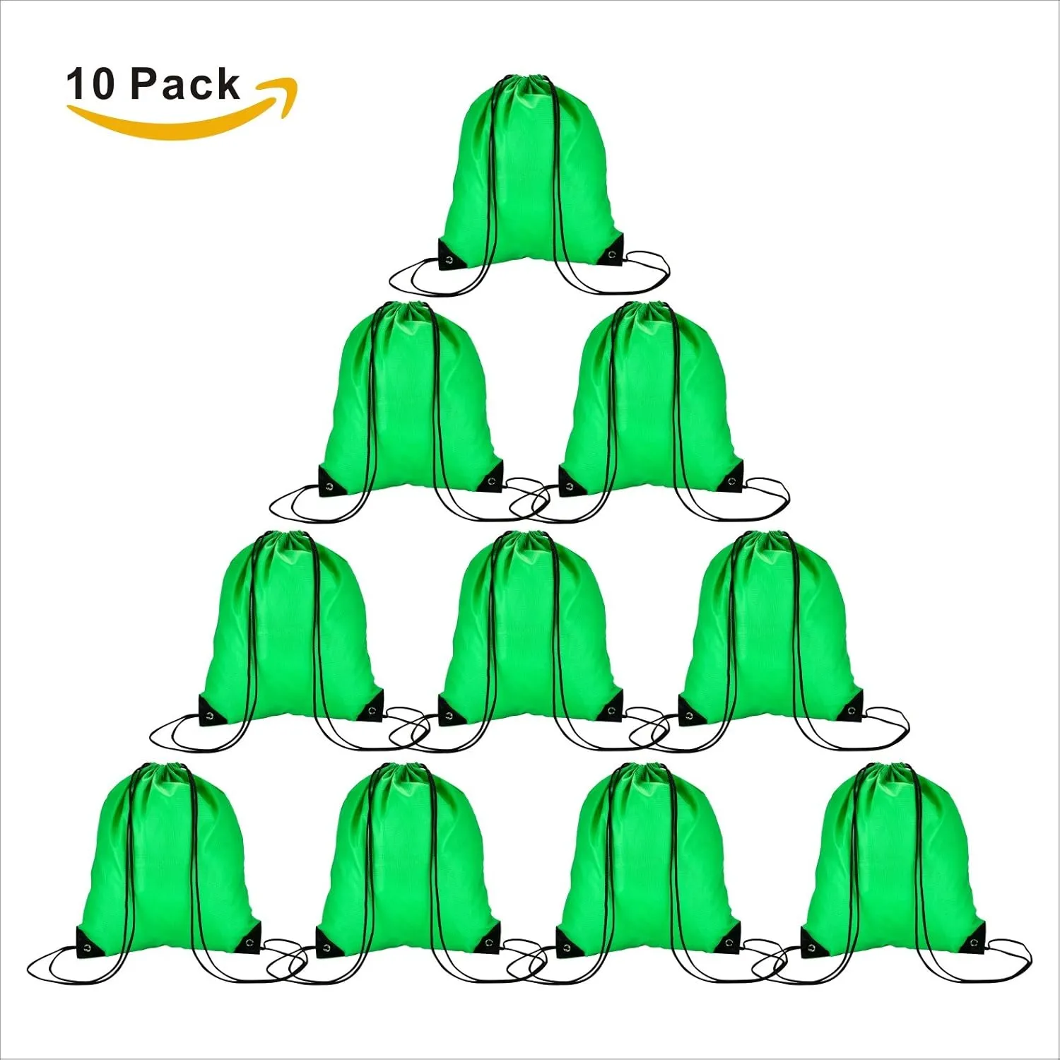 LIHI Bag 10 Pack Ripstop Paty Favor Drawstring Backpack Goody Gift Team Bags