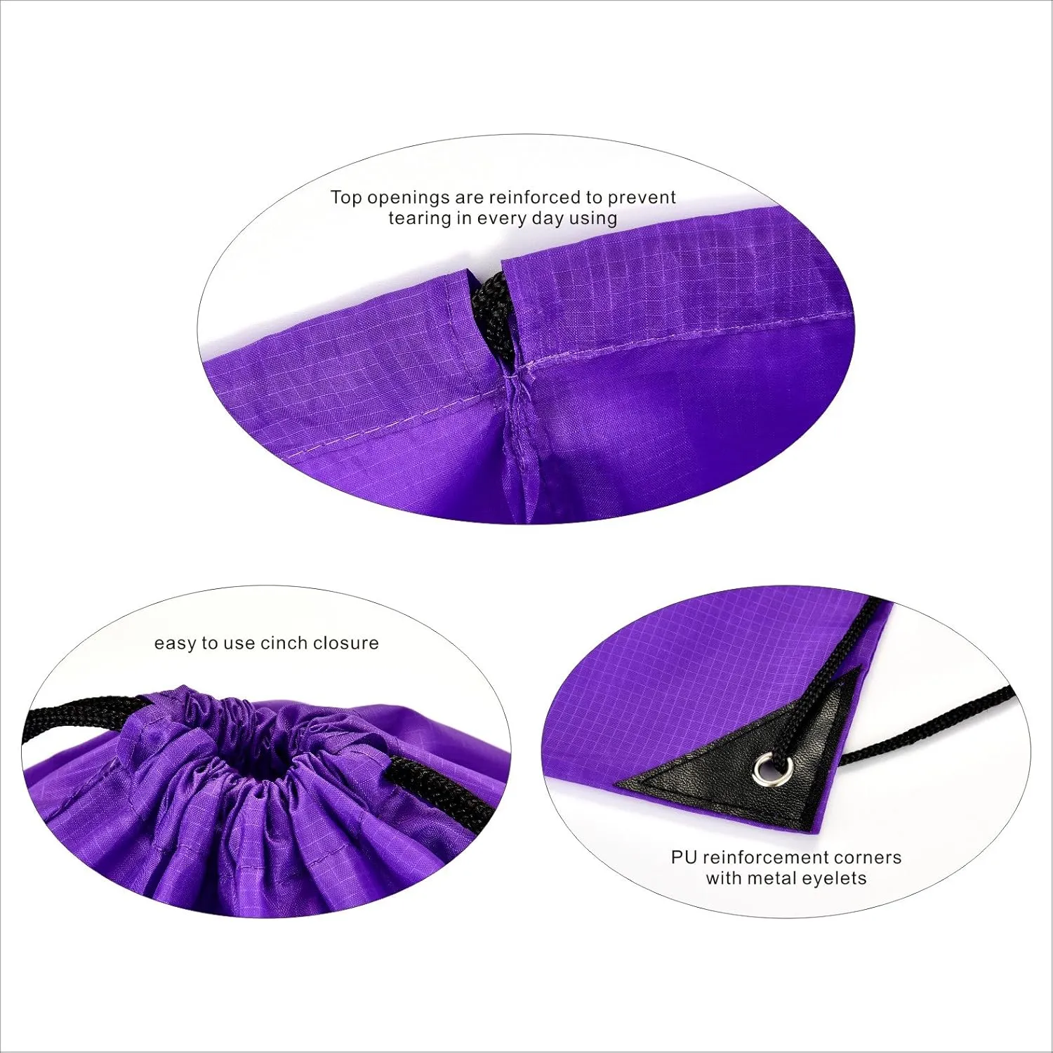 LIHI Bag 10 Pack Ripstop Paty Favor Drawstring Backpack Goody Gift Team Bags