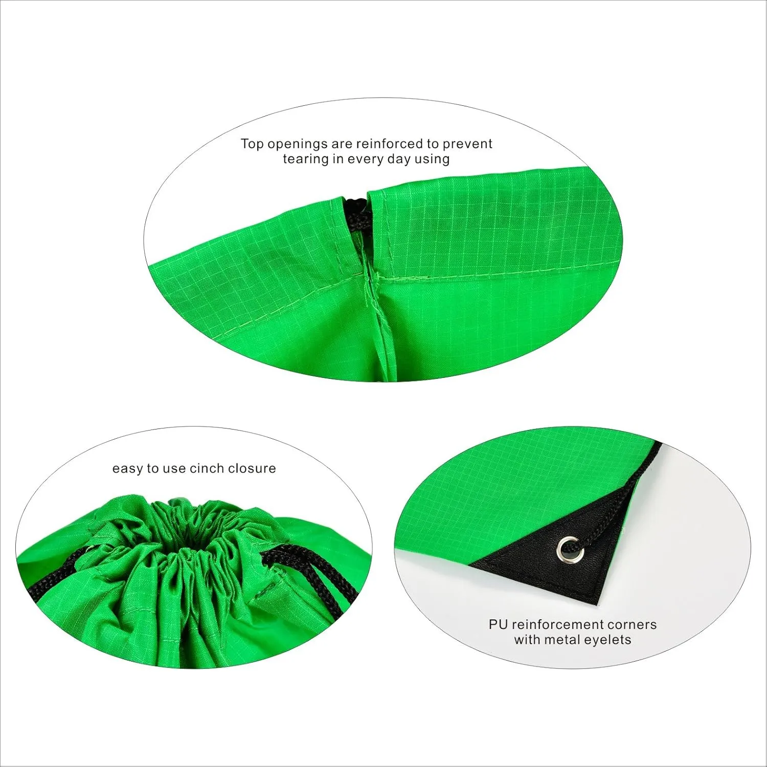 LIHI Bag 10 Pack Ripstop Paty Favor Drawstring Backpack Goody Gift Team Bags