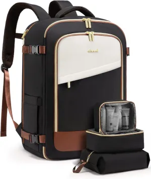 LOVEVOOK Travel Backpack for Women, 50L Carry On Backpack Flight Approved, Large Suitcase Bag for Travel Fits 18.5 inch Laptop, TSA Approved Luggage with 3 Packing Cubes,Waterproof Weekend Backpacks