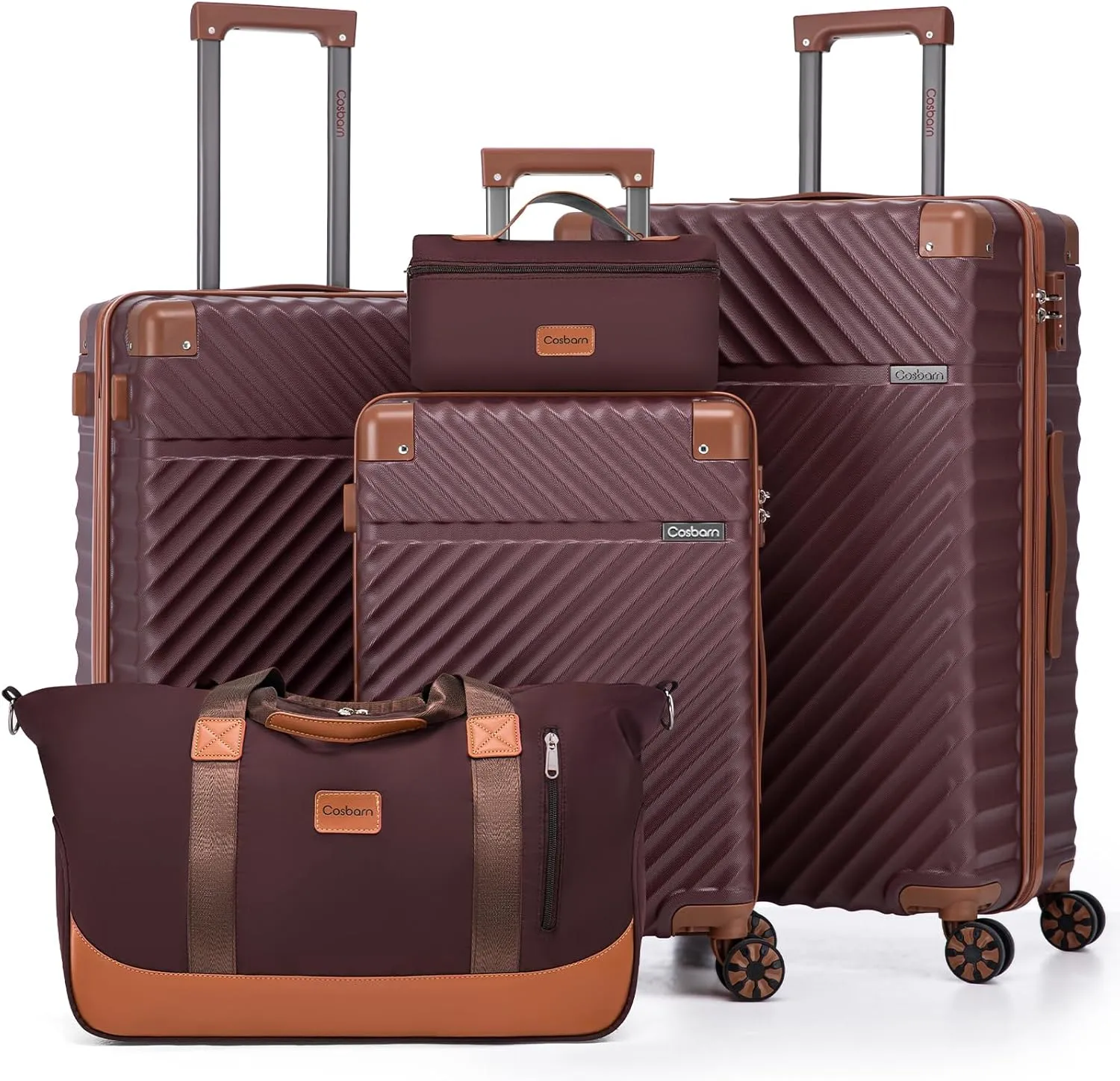 Luggage Sets 5 Piece Suitcases with Wheels, Suitcase Set ABS Hard Case Luggage with TSA Lock Spinner Wheels Durable Travel Luggage
