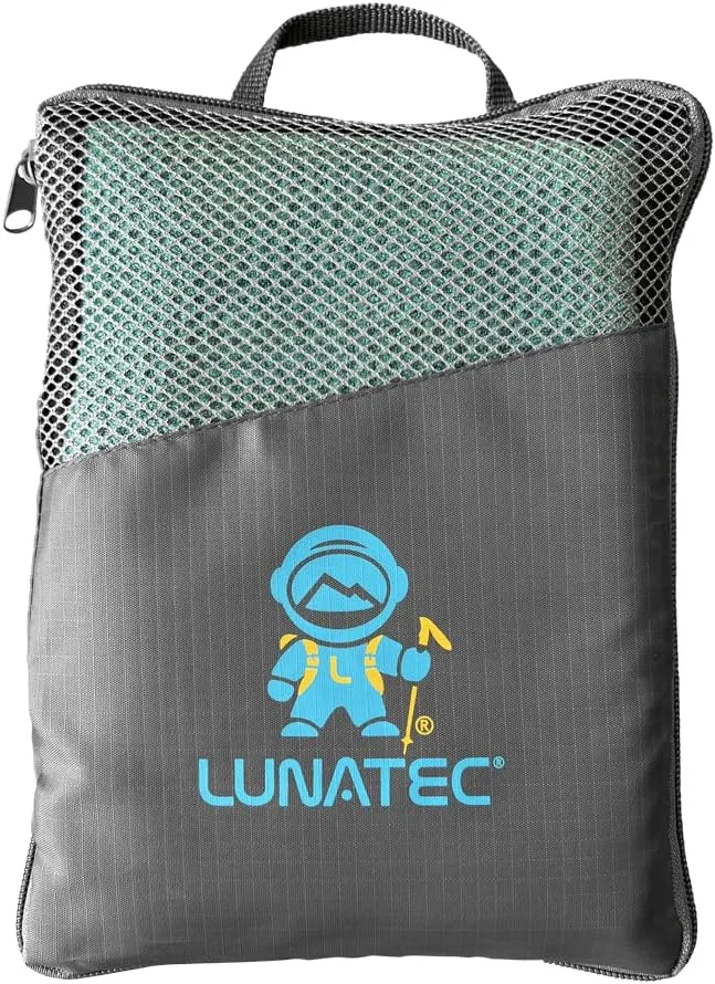 Lunatec Premium Waffle Weave Microfiber Travel Towel. Quick Drying Travel Essential Camping Towel.