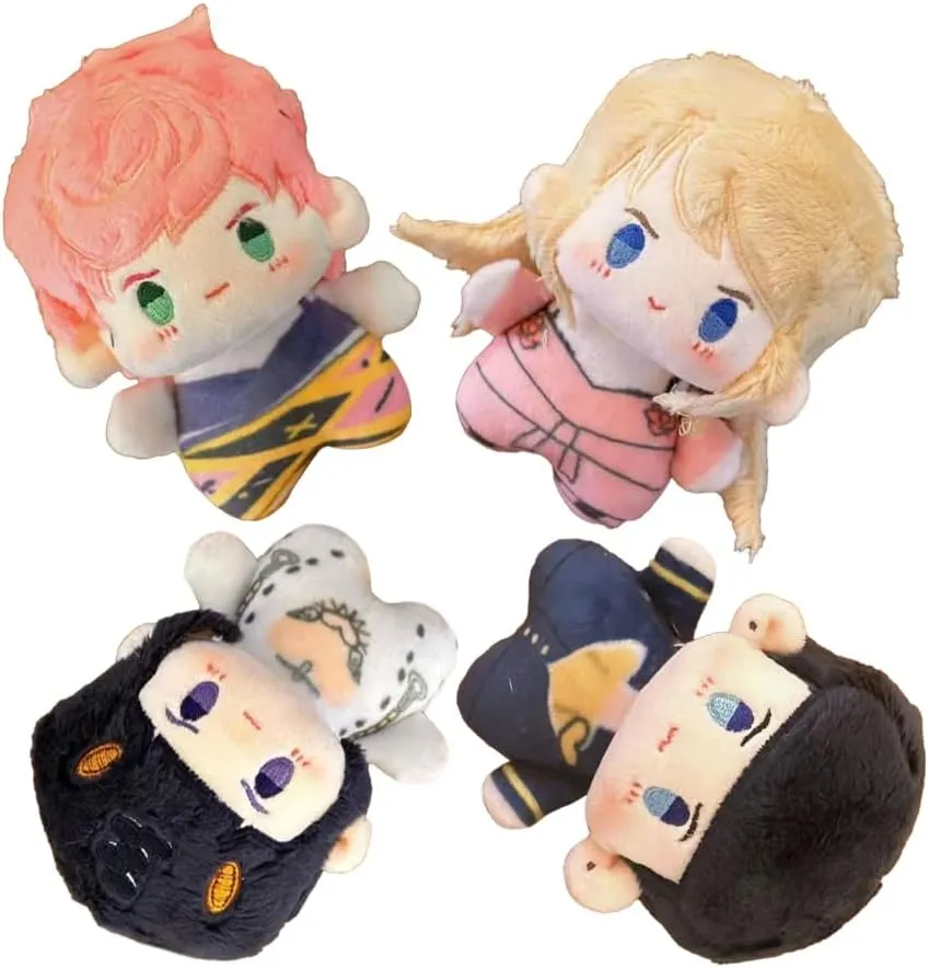 LUNK Anime Bruno Buccellati Plush Figure 3.9Inch Higashikata Josuke/Trish Una Stuffed Soft Pillow Home Decoration Keychain Pendant