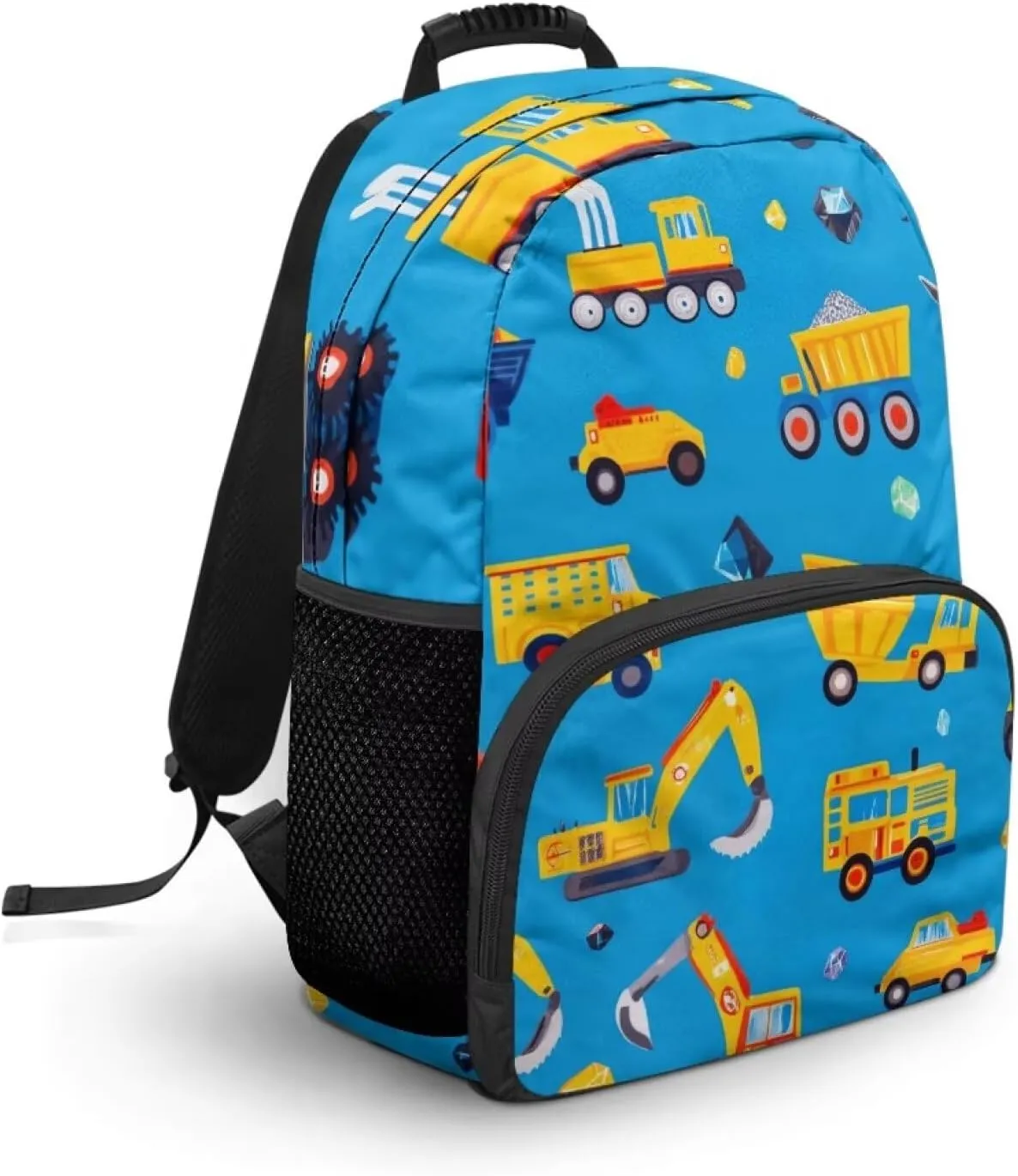 Machineshop Truck Backpack for Boys Lightweight Casual Daypack Backpacks with Water Bottle Pockets for Toddler Kids for Kindergarten Travel Shoulder Bag