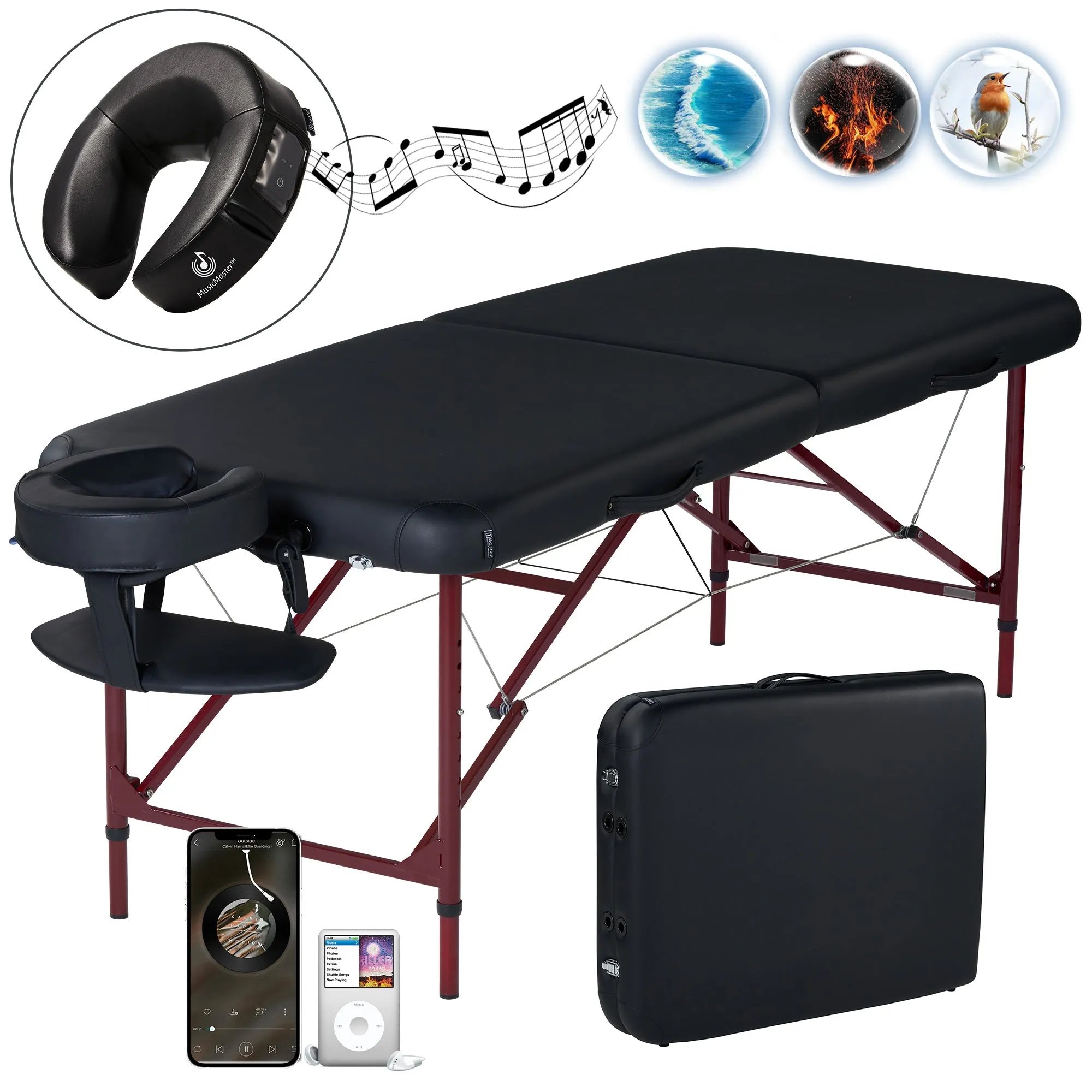 Master Massage 70cm ZEPHYR Aluminium Portable Massage Table Package