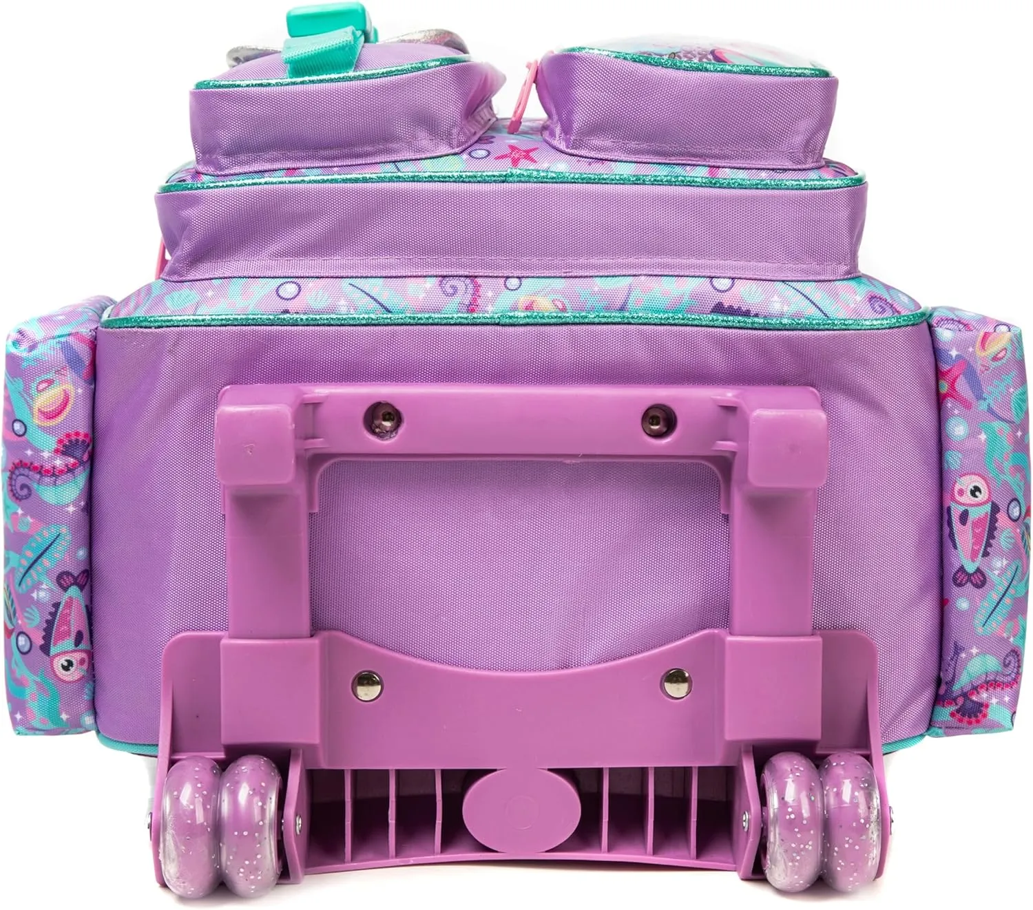 Meetbelify Kids Rolling Backpack with Wheels for Girls Rolling Backpacks with Lunch Box for Elementary School Students 3 in 1 Travel Luggage Suitcase for Girls Age 8-10