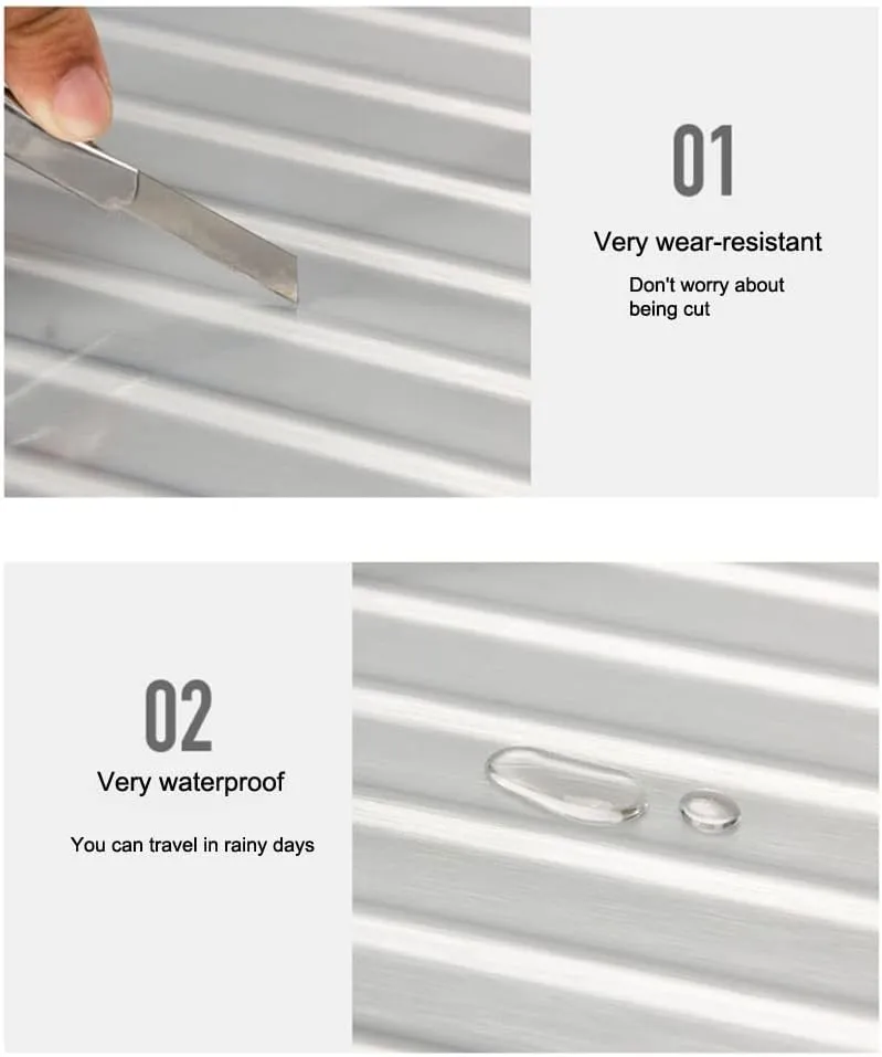 MosaiRudo Clear PVC Luggage Cover Protectors Transparent Travel Luggage Protector for Wheeled Suitcase (No border Thickness 0.3mm, 30inch)