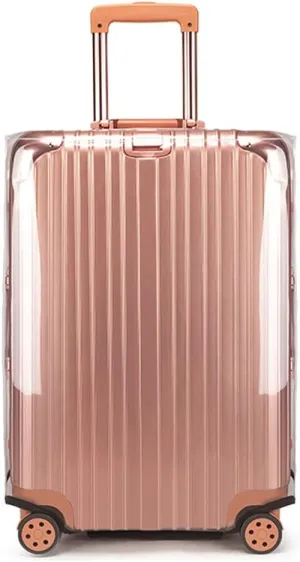 MosaiRudo Clear PVC Luggage Cover Protectors Transparent Travel Luggage Protector for Wheeled Suitcase (No border Thickness 0.3mm, 30inch)