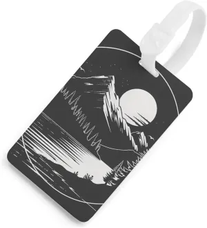 Mountain Forests Reflection Luggage Tags Travel Baggage Name ID Identifier Labels for Suitcase Handbag Bag