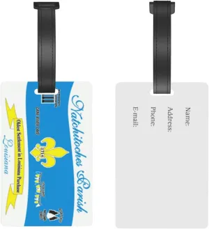 Natchitoches Parish La Flag Luggage Tags for Suitcases Travel Tags ID Labels for Women Men Travel Bag Luggage Accessories