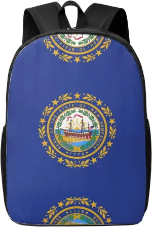 New Hampshire State Flag Print Laptop Backpack,Travel Daypack,Business Work Bag For Men And Women,College Backpacks