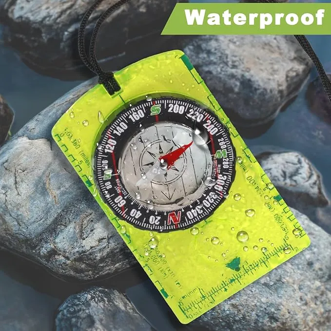 Orienteering Compass Hiking Survival, Versatile Orienteering Compass, Advanced Navigation for Hiking, Backpacking, and Survival – Ideal for Kids and Scouts, Best Map Reading and Camping Gift(Green)