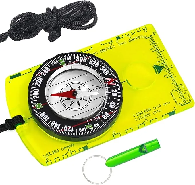 Orienteering Compass Hiking Survival, Versatile Orienteering Compass, Advanced Navigation for Hiking, Backpacking, and Survival – Ideal for Kids and Scouts, Best Map Reading and Camping Gift(Green)