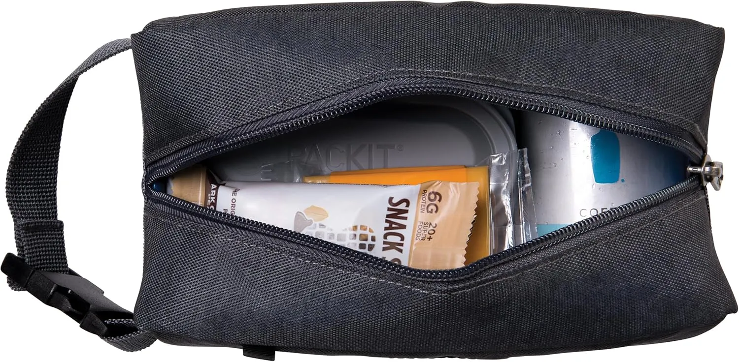 PackIt Freezable Snack Box, City Charcoal, Built with EcoFreeze® Technology, Collapsible, Reusable, Zip Closure with Buckle Handle, For Work Snacks, Fresh Snacks On the Go, Adults, and All Ages