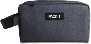 PackIt Freezable Snack Box, City Charcoal, Built with EcoFreeze® Technology, Collapsible, Reusable, Zip Closure with Buckle Handle, For Work Snacks, Fresh Snacks On the Go, Adults, and All Ages