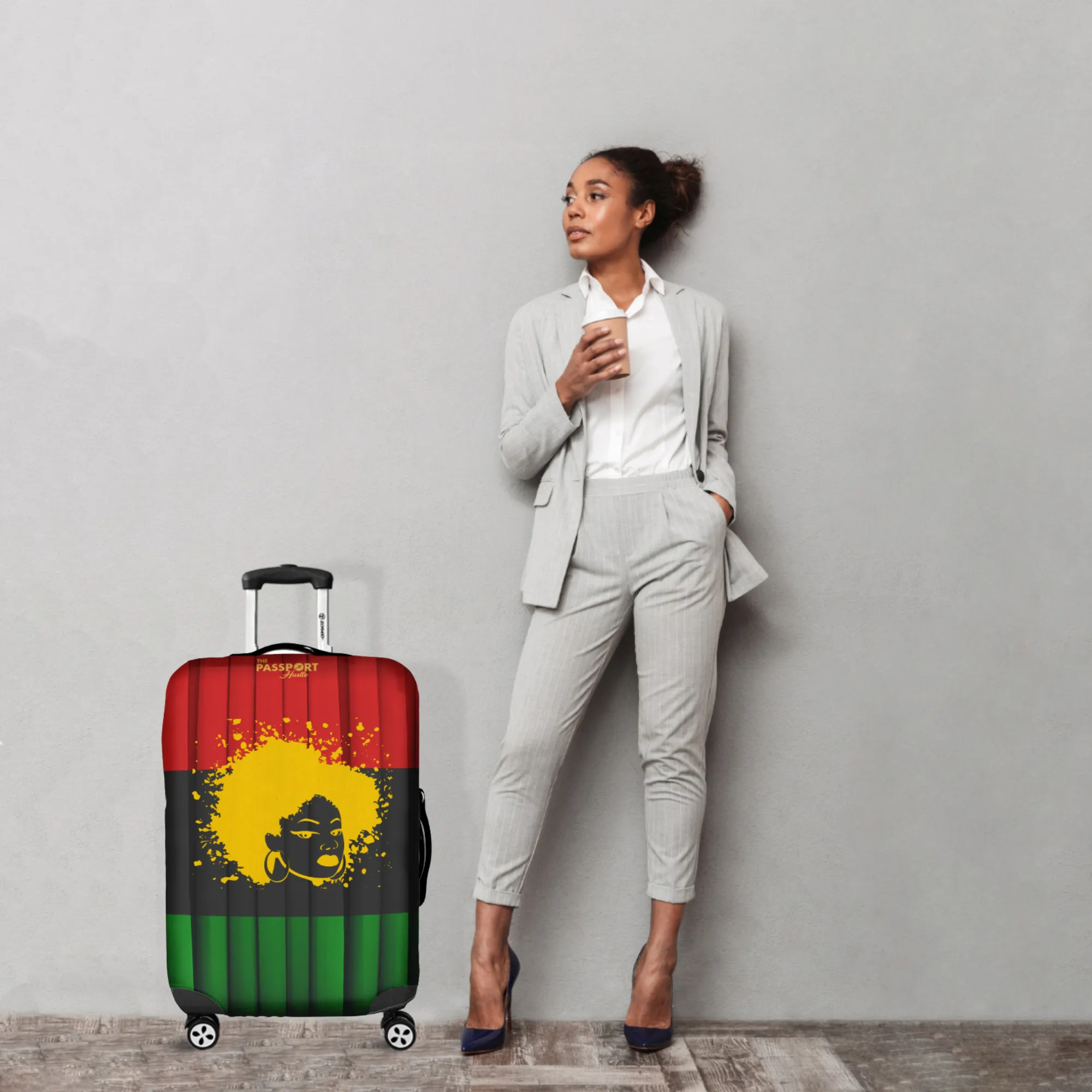 Pan African Don't Touch My Hair Luggage Cover