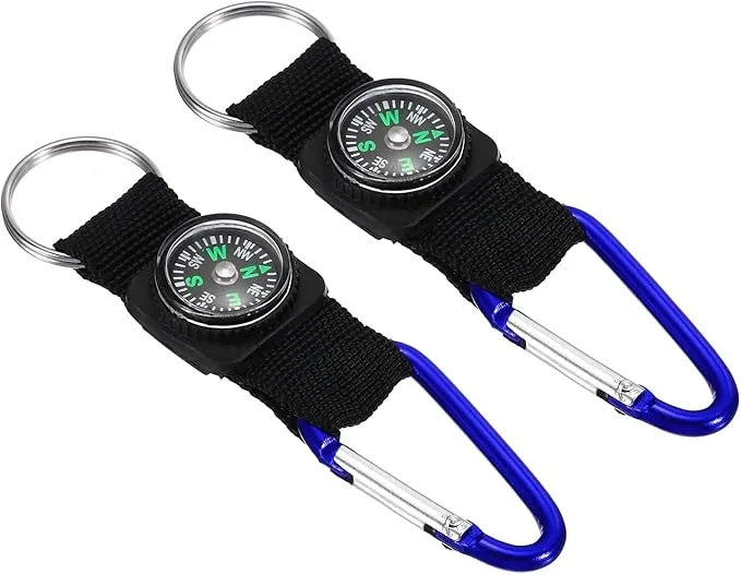 PATIKIL Compass Keychain Belt Clip, Party Favors for Camping Outdoors