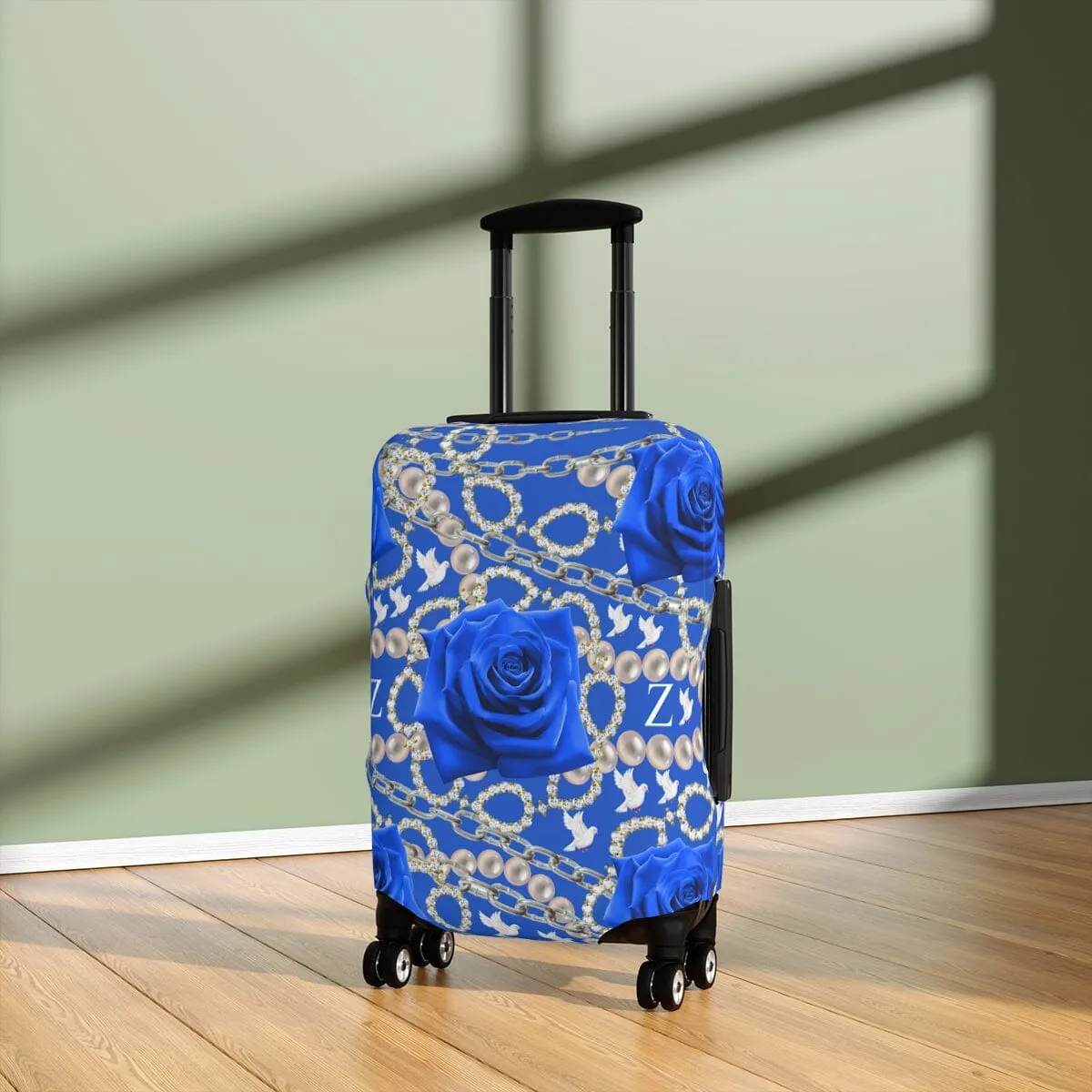 Pearls and Dove Custom Luggage Cover