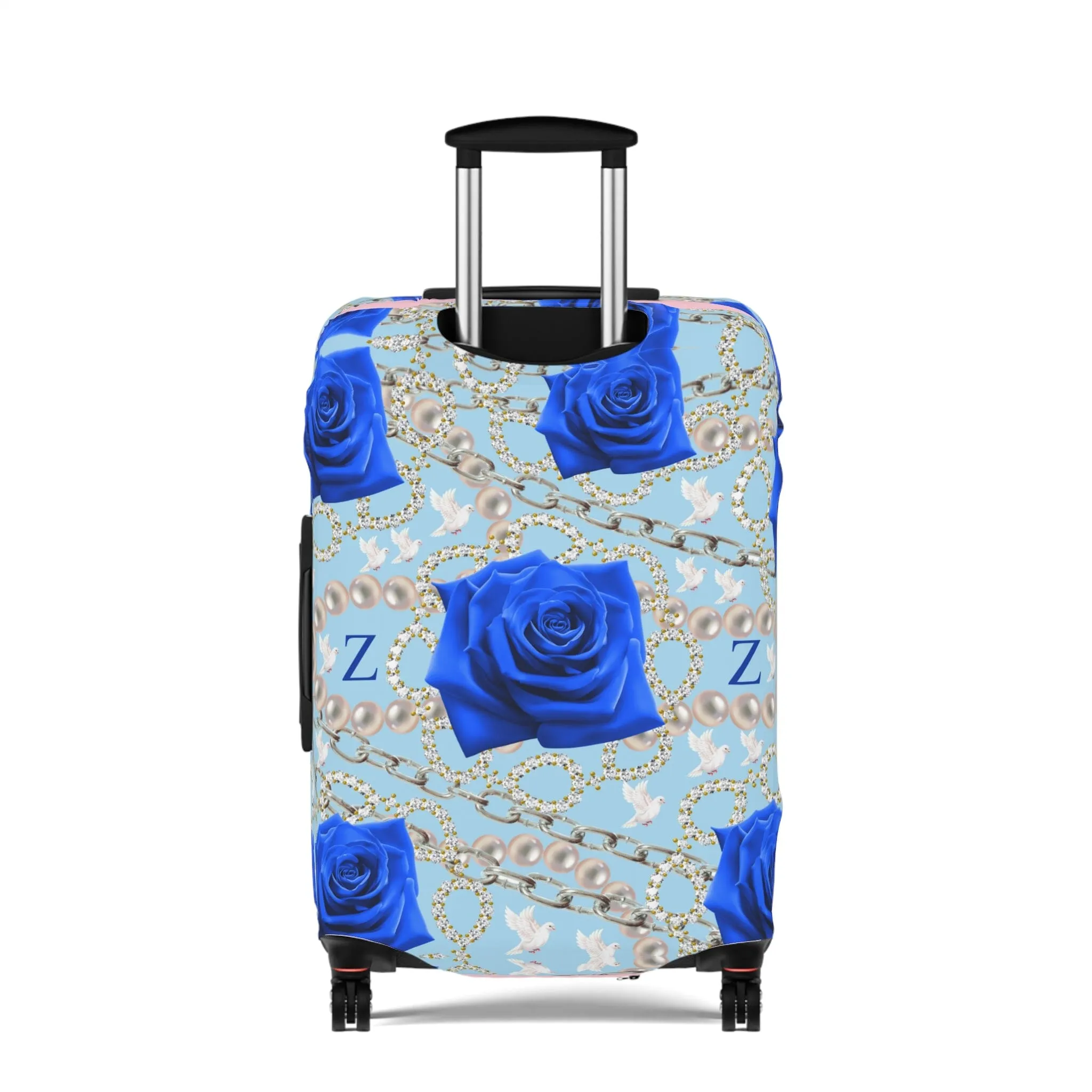 Pearls and Dove Custom Luggage Cover