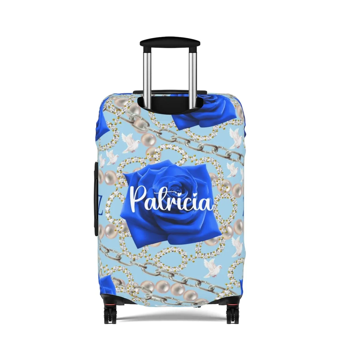 Pearls and Dove Custom Luggage Cover