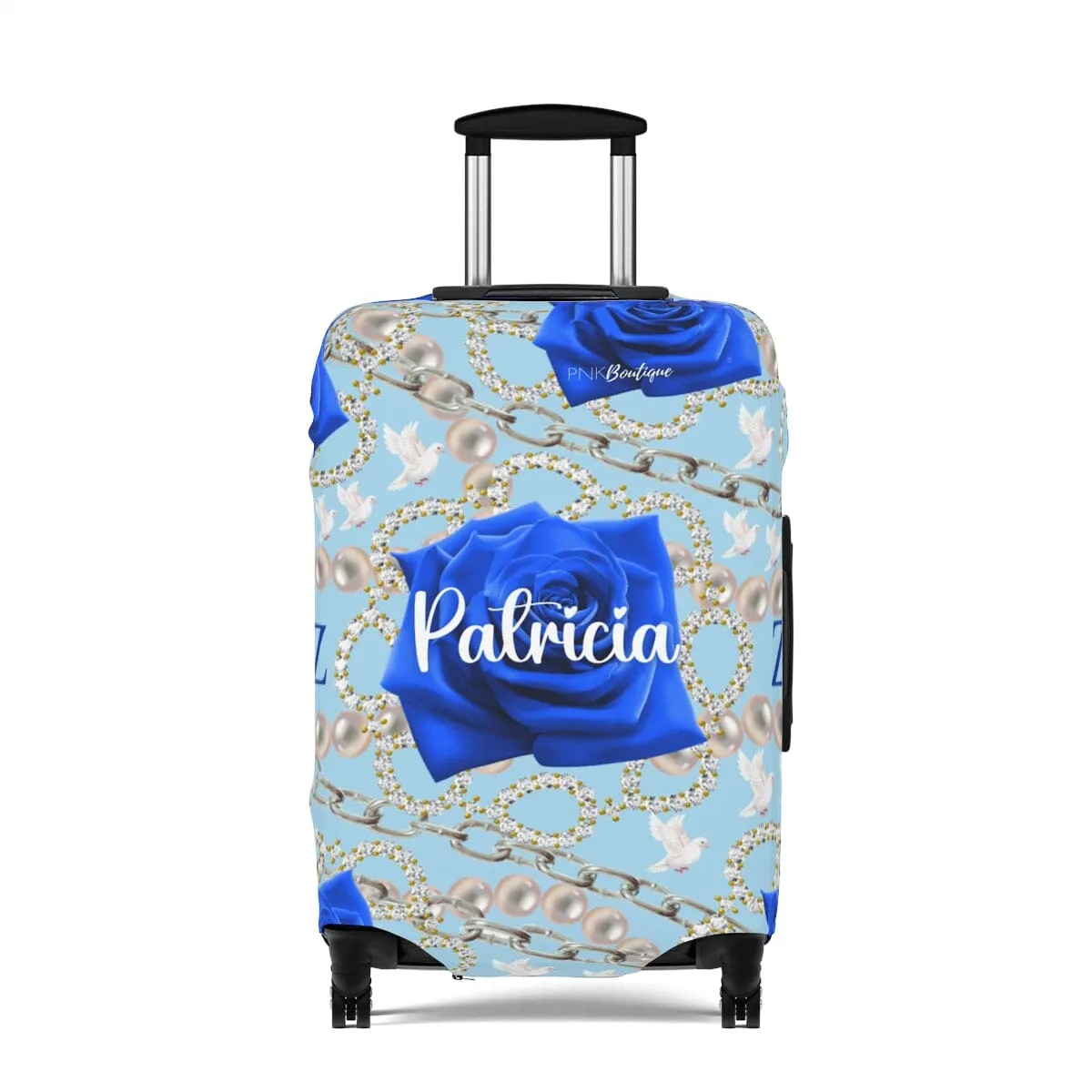 Pearls and Dove Custom Luggage Cover