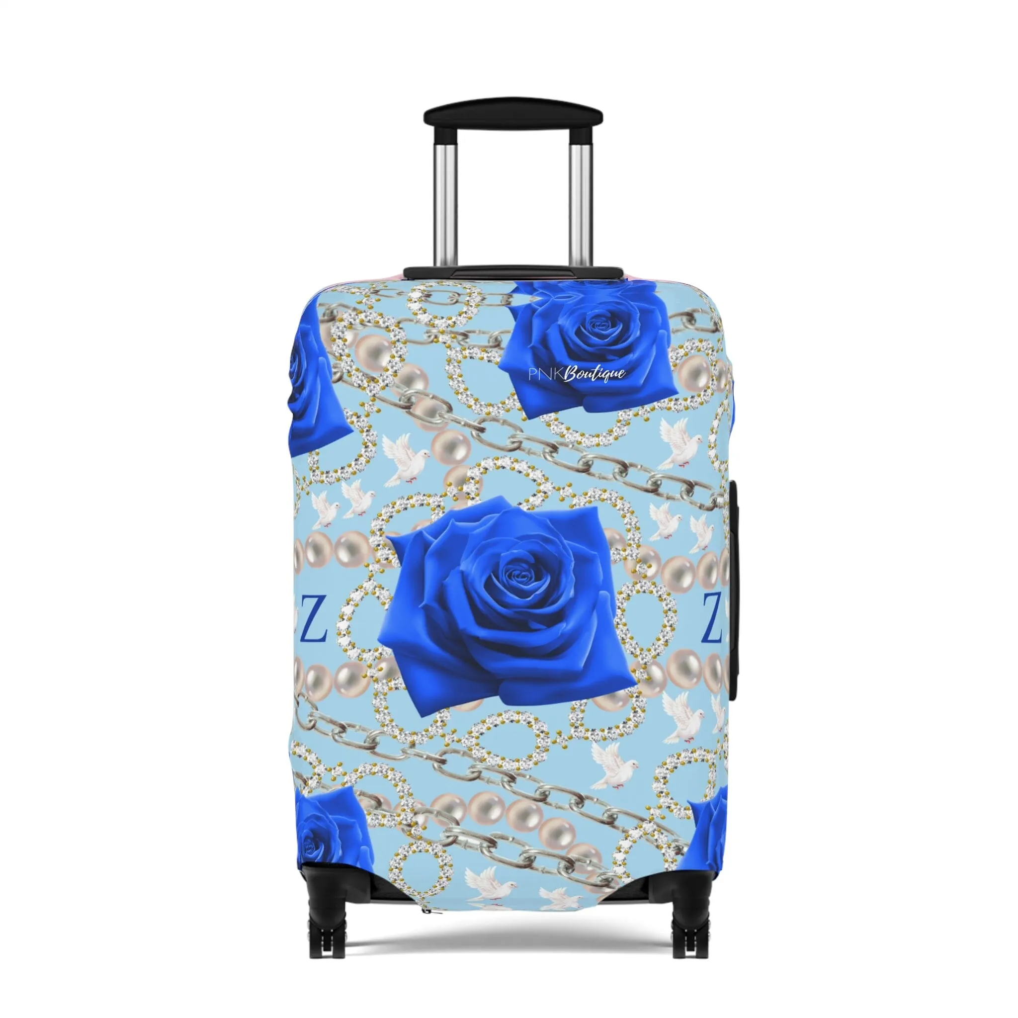 Pearls and Dove Custom Luggage Cover