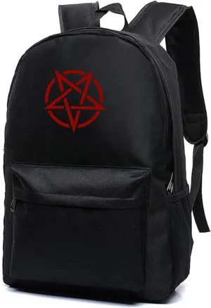 Pentagram Unisex Classic Canvas Backpack for School Bookbag Laptop Bag